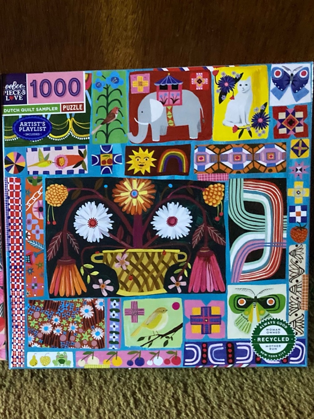 eeBoo 1000-Piece Dutch Quilt Sampler Puzzle